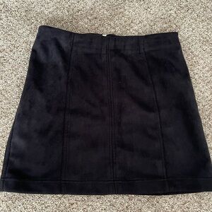 Black Suede Mini Skirt